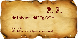 Meinhart Hágár névjegykártya